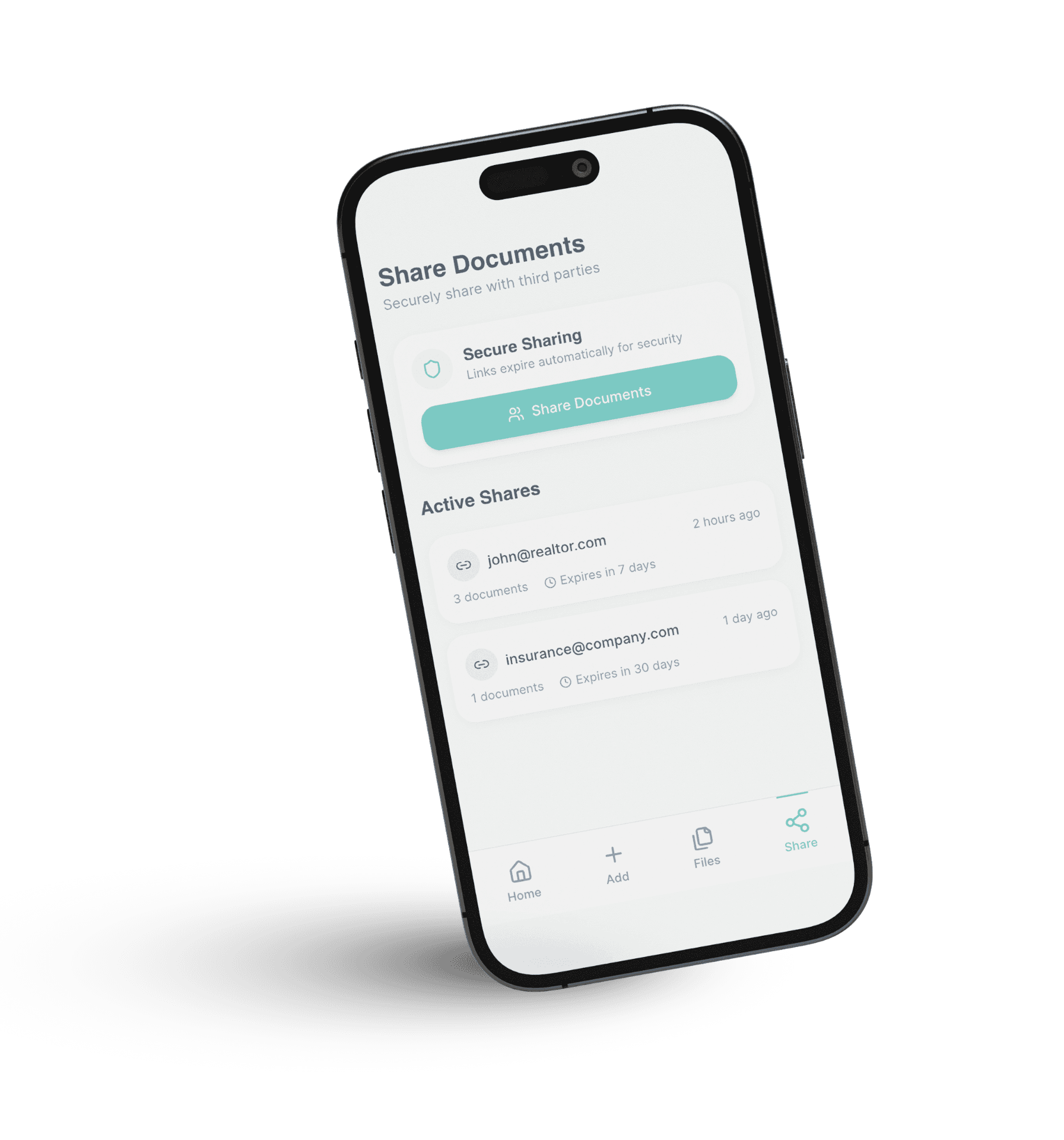Document sharing interface